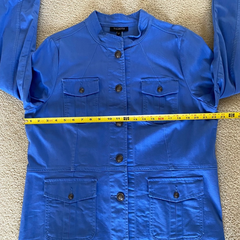Talbots Blue Blazer Structured Jacket - image 6